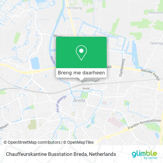 Chauffeurskantine Busstation Breda kaart