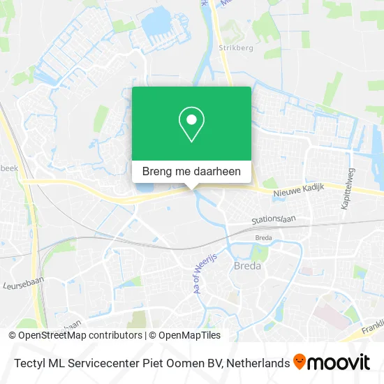 Tectyl ML Servicecenter Piet Oomen BV kaart