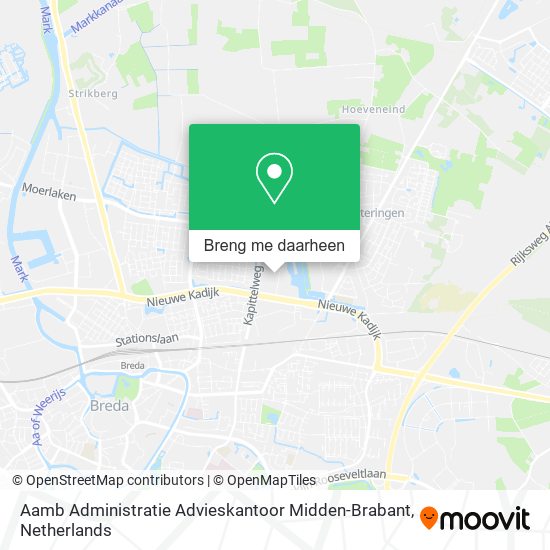 Aamb Administratie Advieskantoor Midden-Brabant kaart