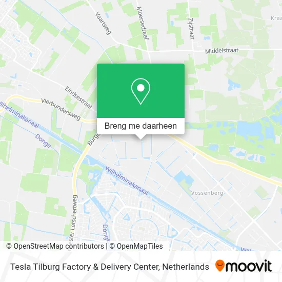 Tesla Tilburg Factory & Delivery Center kaart