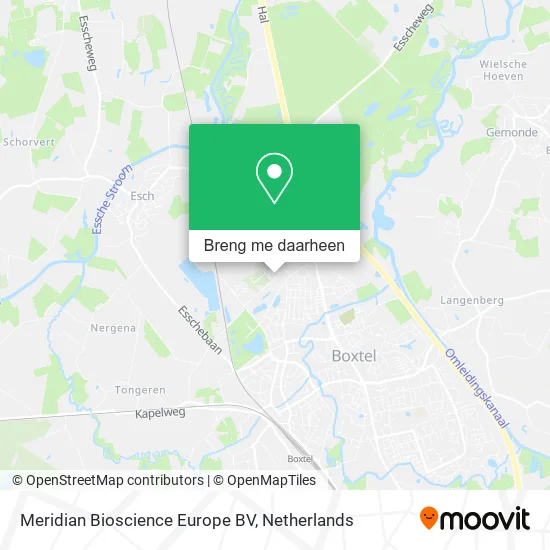 Meridian Bioscience Europe BV kaart