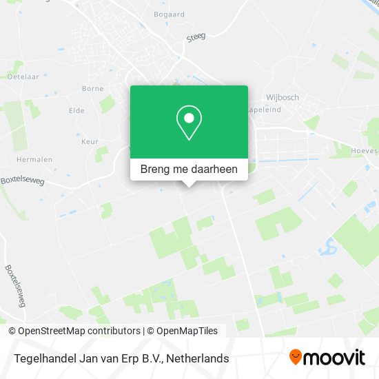 Tegelhandel Jan van Erp B.V. kaart