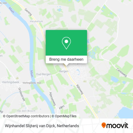 Wijnhandel Slijterij van Dijck kaart