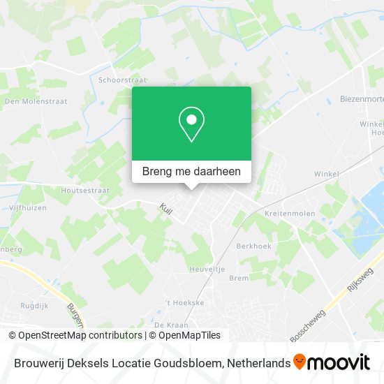 Brouwerij Deksels Locatie Goudsbloem kaart
