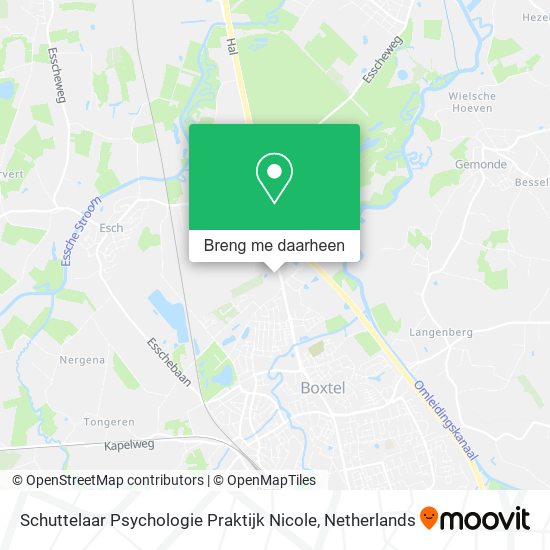 Schuttelaar Psychologie Praktijk Nicole kaart