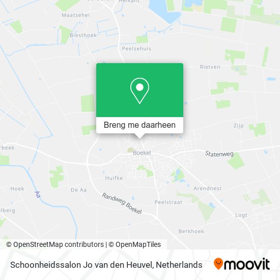 Schoonheidssalon Jo van den Heuvel kaart