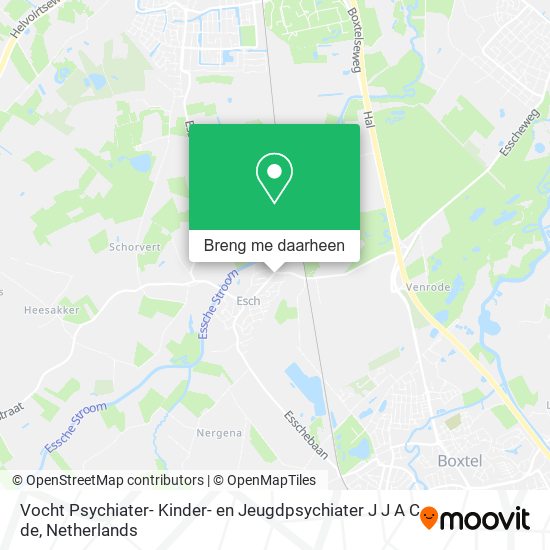 Vocht Psychiater- Kinder- en Jeugdpsychiater J J A C de kaart