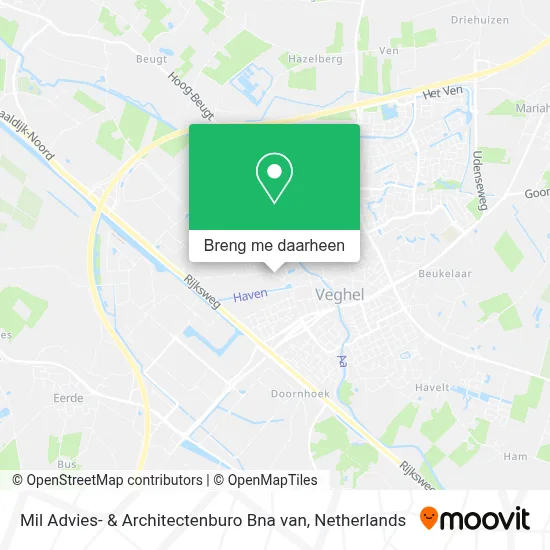 Mil Advies- & Architectenburo Bna van kaart