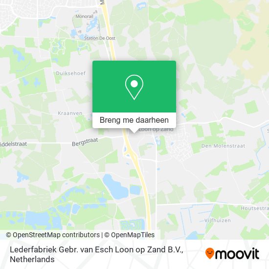 Lederfabriek Gebr. van Esch Loon op Zand B.V. kaart