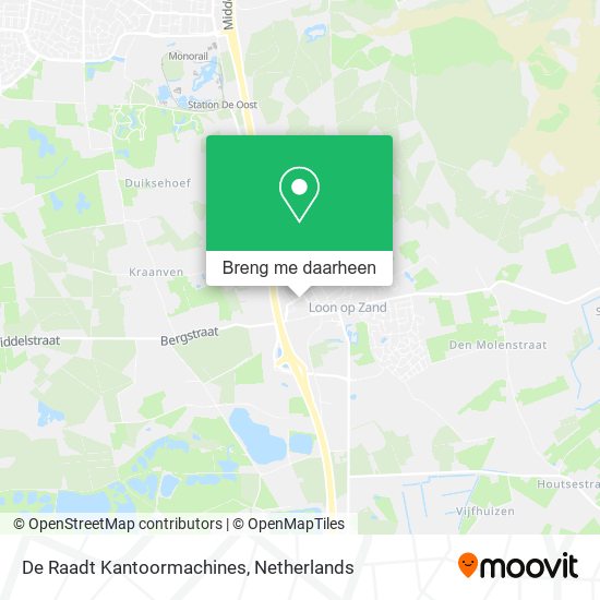 De Raadt Kantoormachines kaart