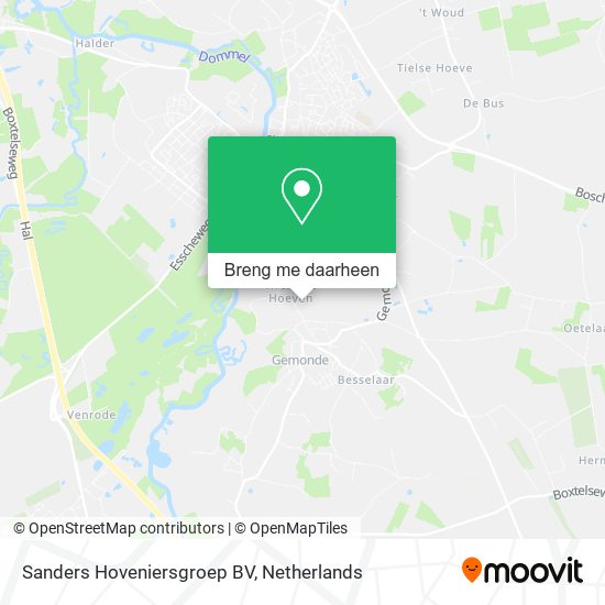 Sanders Hoveniersgroep BV kaart