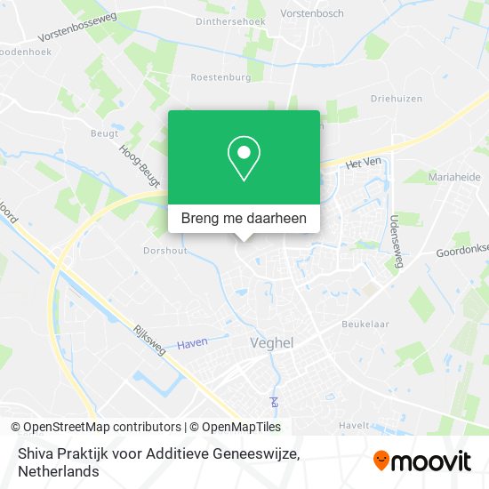 Shiva Praktijk voor Additieve Geneeswijze kaart