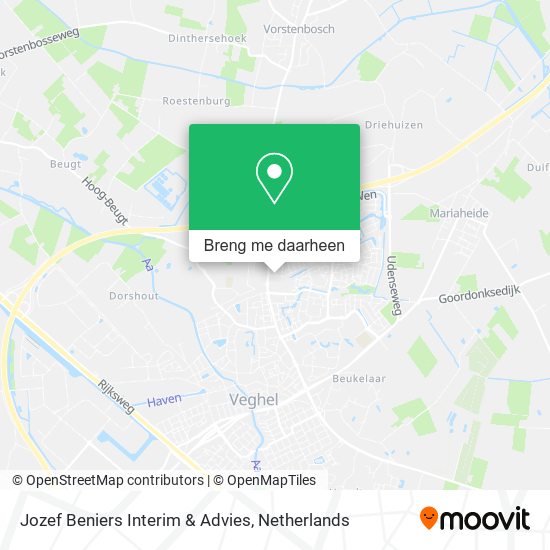 Jozef Beniers Interim & Advies kaart