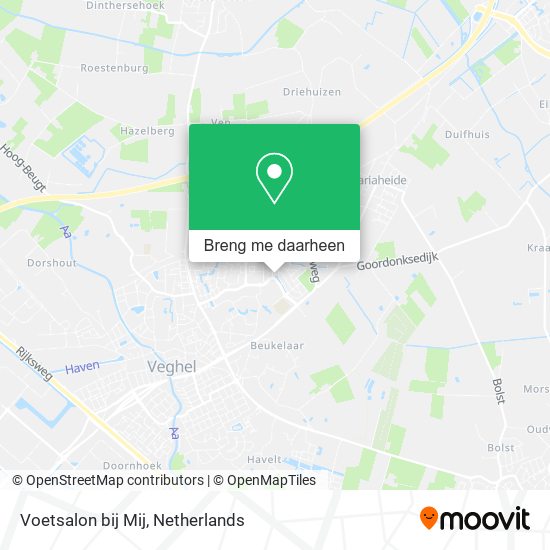 Voetsalon bij Mij kaart