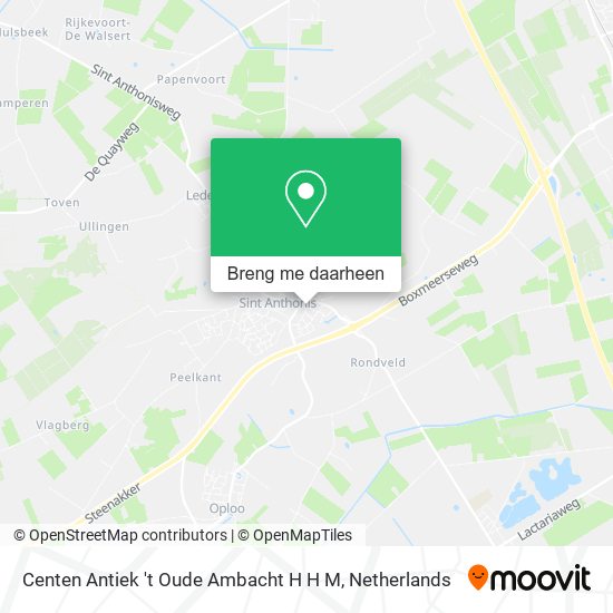 Centen Antiek 't Oude Ambacht H H M kaart