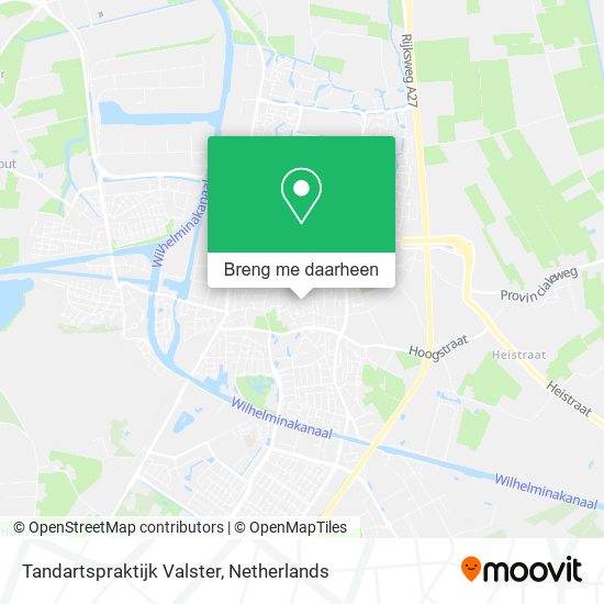 Tandartspraktijk Valster kaart