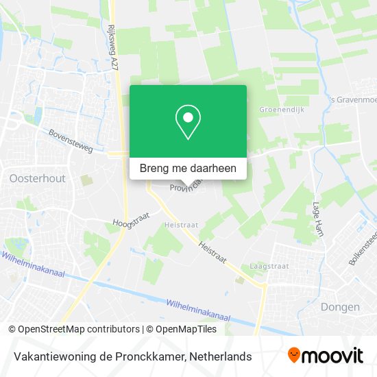 Vakantiewoning de Pronckkamer kaart