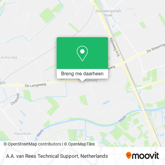 A.A. van Rees Technical Support kaart