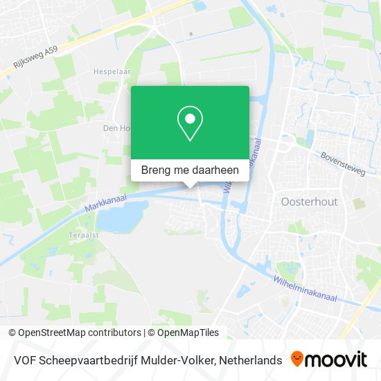 VOF Scheepvaartbedrijf Mulder-Volker kaart