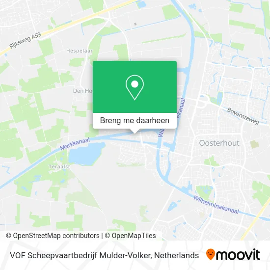 VOF Scheepvaartbedrijf Mulder-Volker kaart
