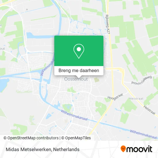 Midas Metselwerken kaart