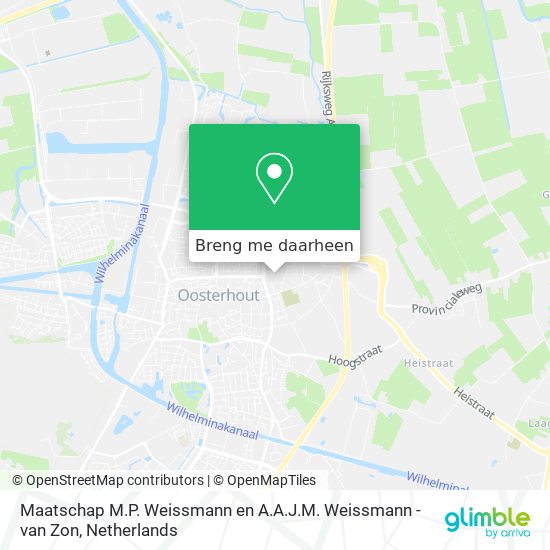 Maatschap M.P. Weissmann en A.A.J.M. Weissmann - van Zon kaart