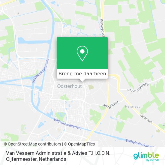 Van Vessem Administratie & Advies T.H.O.D.N. Cijfermeester kaart