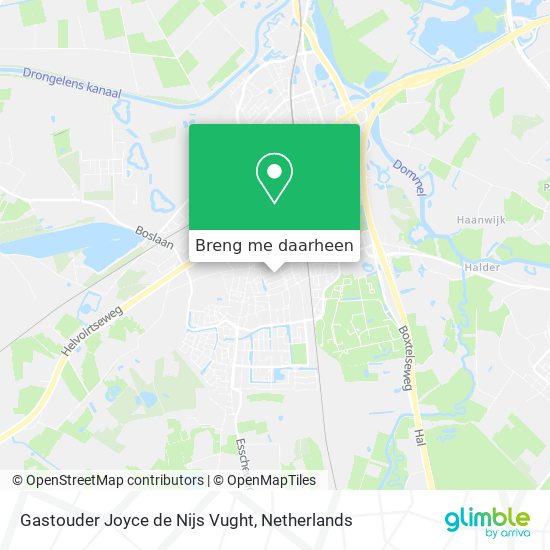 Gastouder Joyce de Nijs Vught kaart
