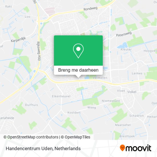 Handencentrum Uden kaart