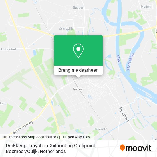Drukkerij-Copyshop-Xxlprinting Grafipoint Boxmeer / Cuijk kaart