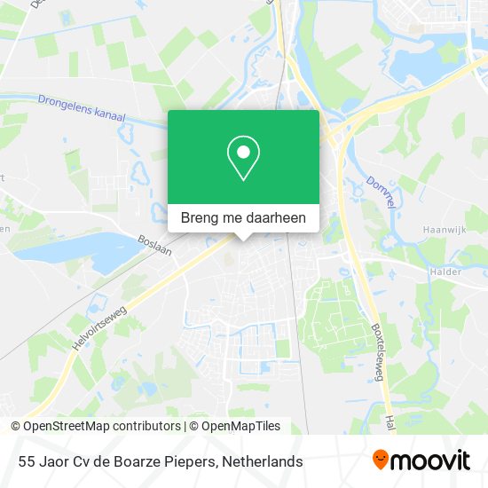 55 Jaor Cv de Boarze Piepers kaart
