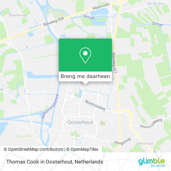 Thomas Cook in Oosterhout kaart