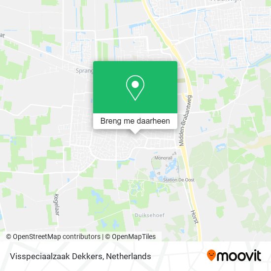 Visspeciaalzaak Dekkers kaart