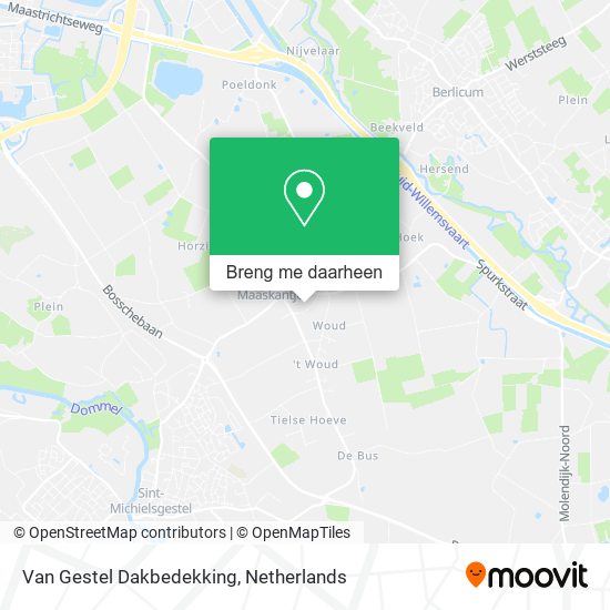 Van Gestel Dakbedekking kaart
