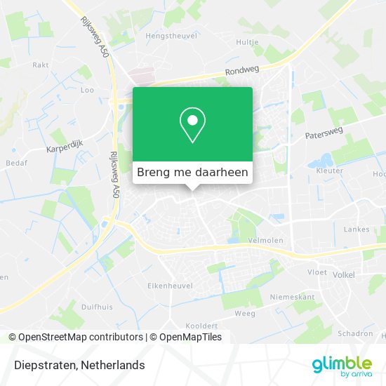 Diepstraten kaart