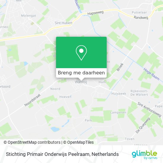 Stichting Primair Onderwijs Peelraam kaart