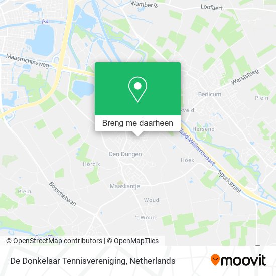 De Donkelaar Tennisvereniging kaart