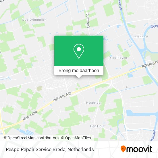 Respo Repair Service Breda kaart