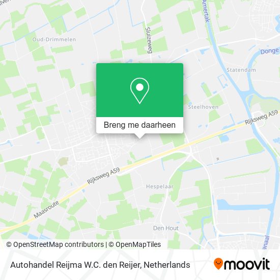 Autohandel Reijma W.C. den Reijer kaart