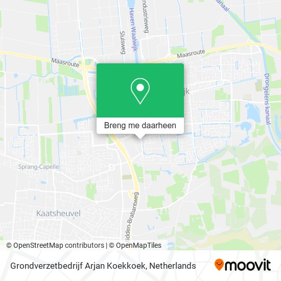 Grondverzetbedrijf Arjan Koekkoek kaart