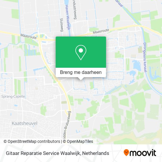 Gitaar Reparatie Service Waalwijk kaart