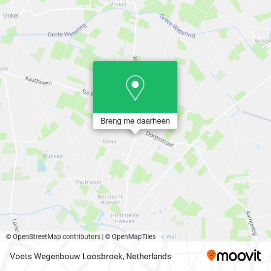 Voets Wegenbouw Loosbroek kaart