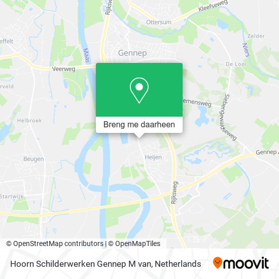 Hoorn Schilderwerken Gennep M van kaart