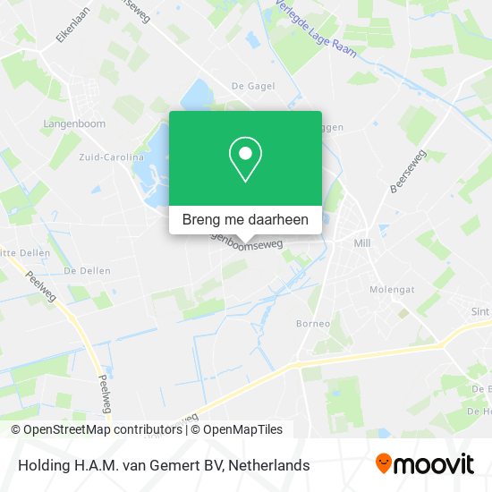 Holding H.A.M. van Gemert BV kaart