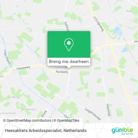 Heesakkers Arbeidsspecialist kaart