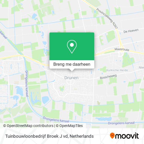 Tuinbouwloonbedrijf Broek J vd kaart
