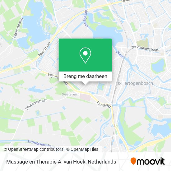 Massage en Therapie A. van Hoek kaart