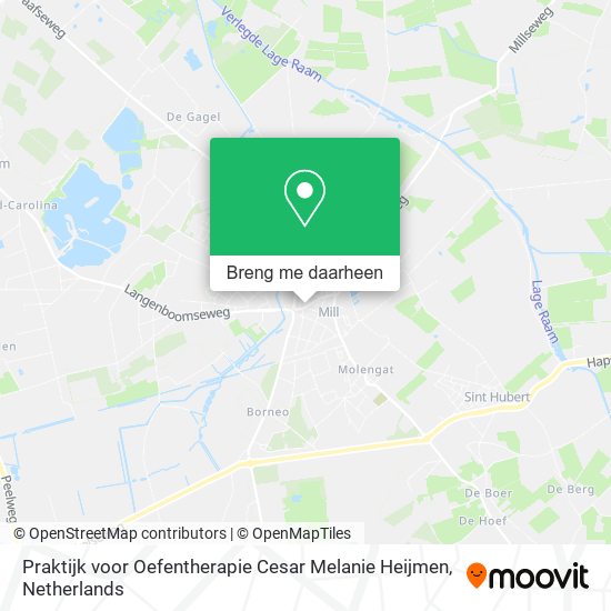 Praktijk voor Oefentherapie Cesar Melanie Heijmen kaart