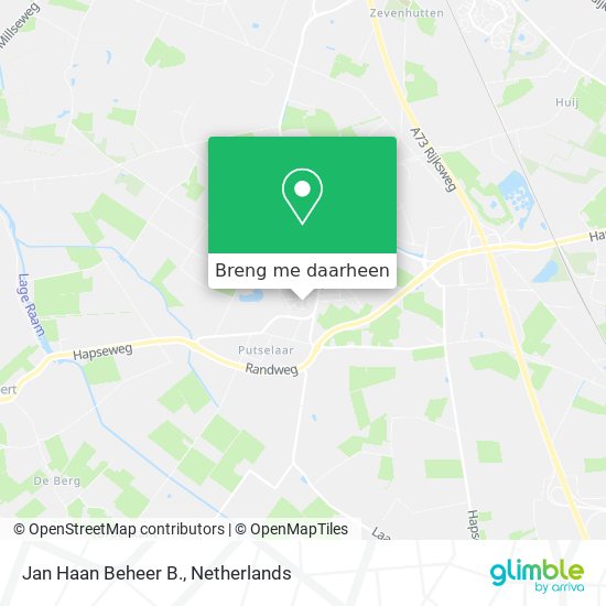 Jan Haan Beheer B. kaart