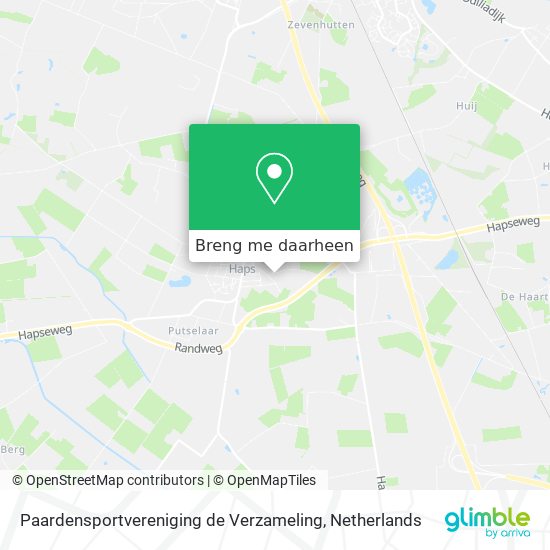 Paardensportvereniging de Verzameling kaart